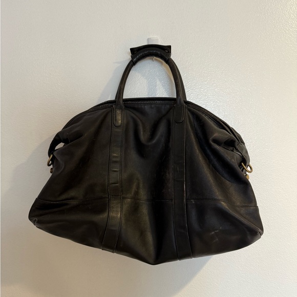 Coach Y2K Large Duffle Travel Black Leather Bag - Picture 1 of 4